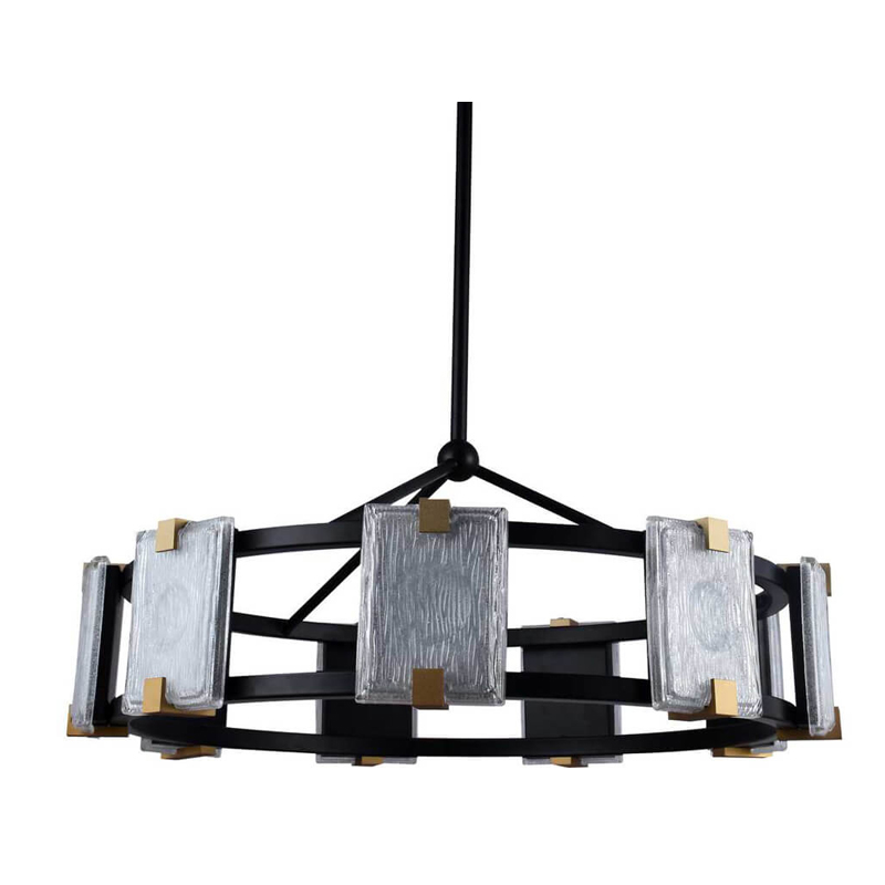 Люстра Rectangular Glass Plafon D68 Черный матовый Прозрачное Стекло матовое золото Люстра Rectangular Glass Plafon D68 Черный матовый Прозрачное Стекло матовое золото в Барнауле | Loft Concept