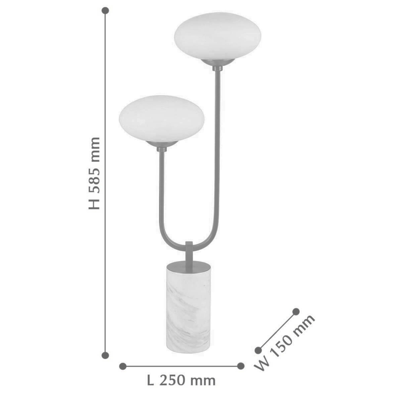 Oval Balls Mushrooms Table Lamp Silver в Барнауле
