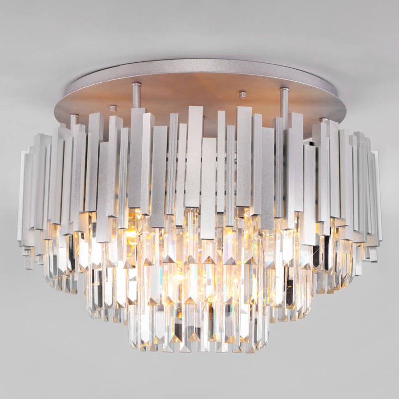 Потолочная люстра Lettice Crystal Chandelier Прозрачный (Transparent) Хром Потолочная люстра Lettice Crystal Chandelier Прозрачный (Transparent) Хром в Барнауле | Loft Concept