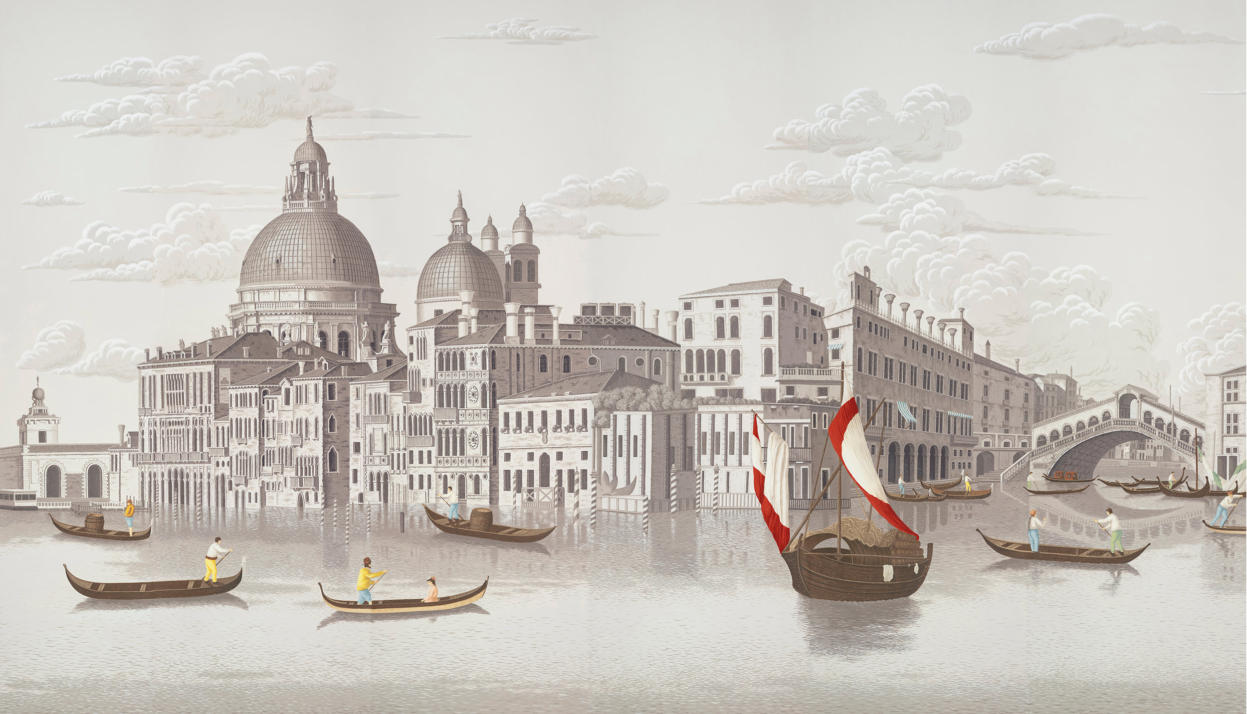 Обои ручная роспись Scenes of Venice Rialto on scenic paper Обои ручная роспись Scenes of Venice Rialto on scenic paper - постер Loft-Concept в Барнауле