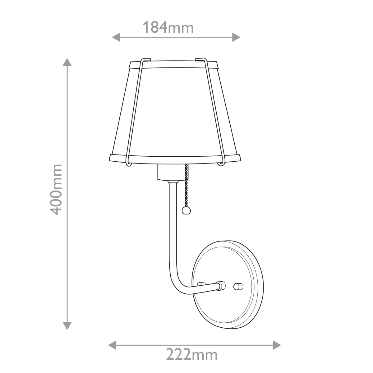 Бра с конусным плафоном и латунной фурнитурой с цепочкой для включения Hinkley в Барнауле