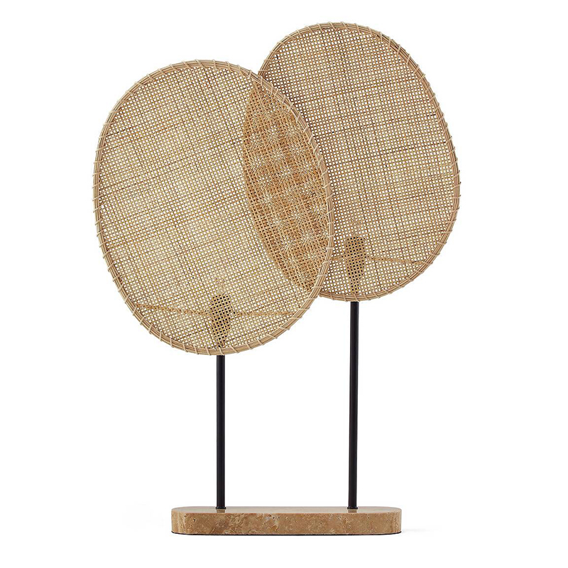 Настольная лампа Wicker Leaves Table lamp Черный Бежевый Настольная лампа Wicker Leaves Table lamp Черный Бежевый в Барнауле | Loft Concept