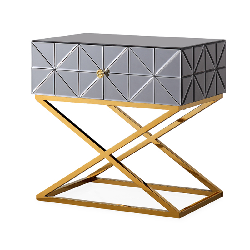 Приставной столик Mirrored Furniture Золотой Приставной столик Mirrored Furniture Золотой в Барнауле | Loft Concept