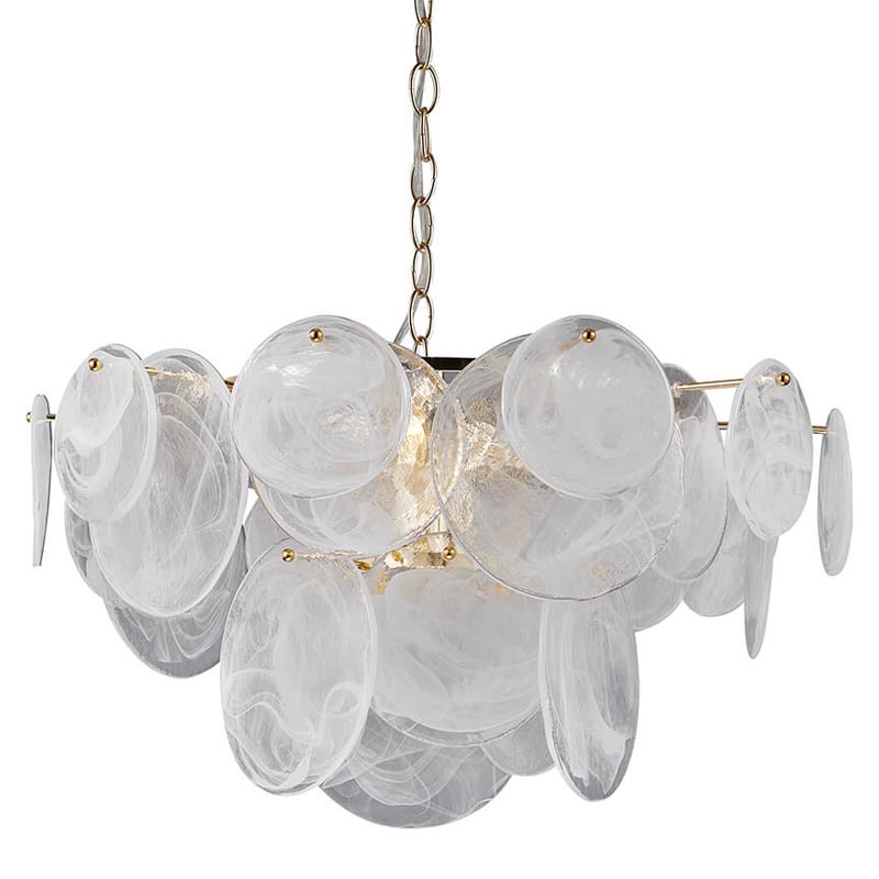Люстра Everett Chandelier Белое матовое стекло Золотой Люстра Everett Chandelier Белое матовое стекло Золотой в Барнауле | Loft Concept