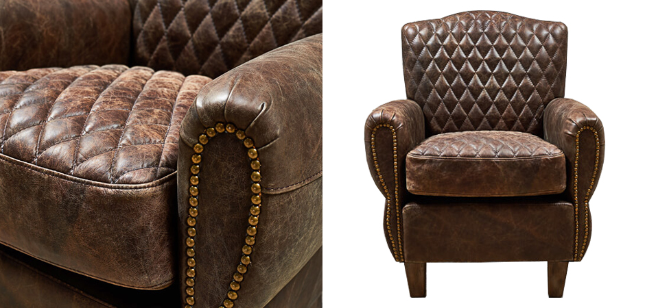 Кресло Jody Armchair Brown Leather Кресло Jody Armchair Brown Leather - Loft-Concept в Барнауле
