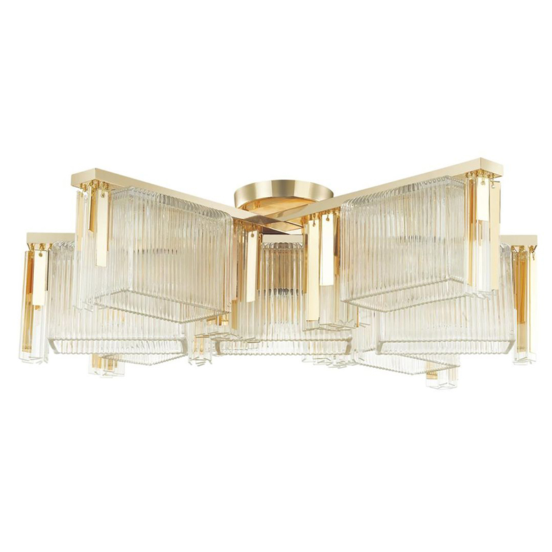 Люстра Madelen Gold Chandelier 7 Глянцевое золото Прозрачный (Transparent) Люстра Madelen Gold Chandelier 7 Глянцевое золото Прозрачный (Transparent) в Барнауле | Loft Concept
