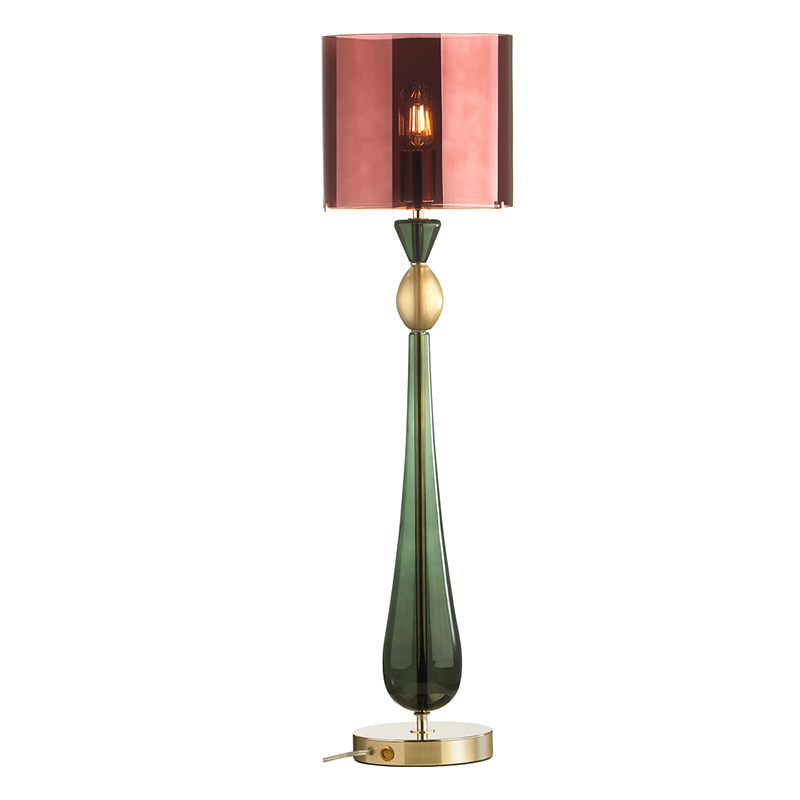 Настольная лампа Roser Burgundy Green Table Lamp Бургундский красный Золотой Зеленый Настольная лампа Roser Burgundy Green Table Lamp Бургундский красный Золотой Зеленый в Барнауле | Loft Concept