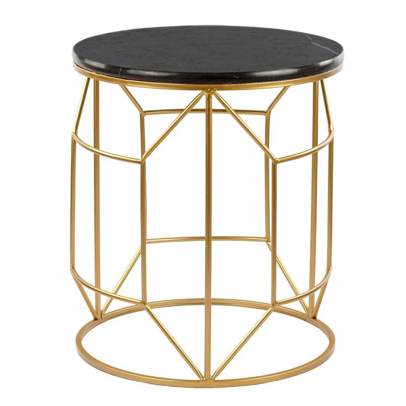 Приставной столик Decorative Table чёрный мрамор Золотой Черный Мрамор Nero Приставной столик Decorative Table чёрный мрамор Золотой Черный Мрамор Nero в Барнауле | Loft Concept
