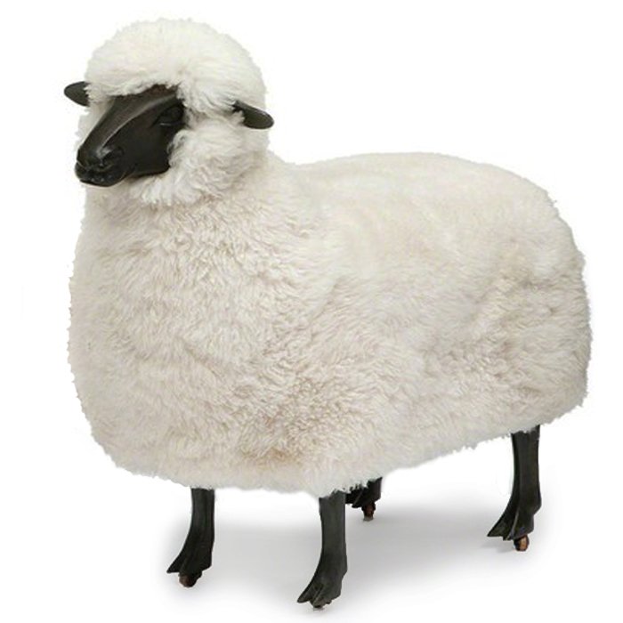 Пуф FRANCOIS-XAVIER LALANNE Moutons de laine Черный Бежевый Графит Пуф FRANCOIS-XAVIER LALANNE Moutons de laine Черный Бежевый Графит в Барнауле | Loft Concept