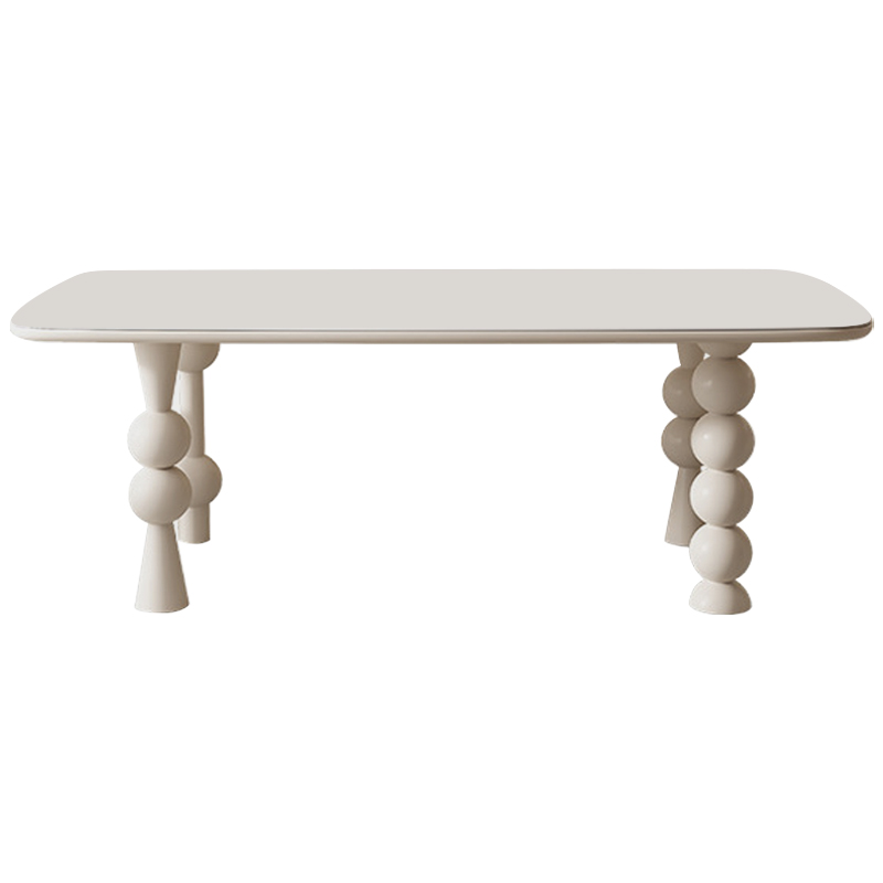 Обеденный стол Raphael Unique Shaped Dining Table Молочный Обеденный стол Raphael Unique Shaped Dining Table Молочный в Барнауле | Loft Concept