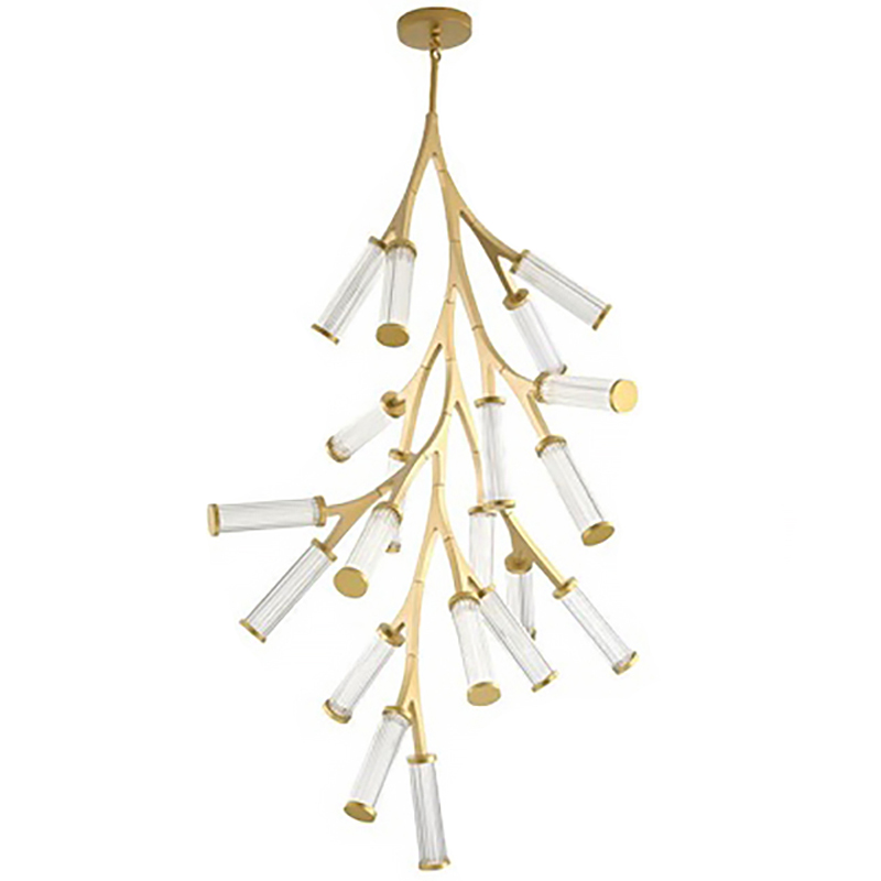 Люстра Cylinder Branches Chandelier Gold Vertical 20 Золотой Прозрачный Люстра Cylinder Branches Chandelier Gold Vertical 20 Золотой Прозрачный в Барнауле | Loft Concept