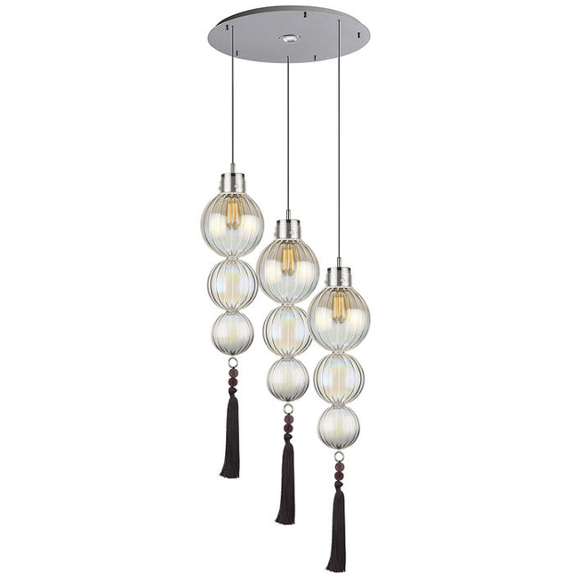 Люстра Heathfield Lighting - Medina Circle 3 Chandelier Хром Латунь Прозрачный Коричневый Голубой Люстра Heathfield Lighting - Medina Circle 3 Chandelier Хром Латунь Прозрачный Коричневый Голубой в Барнауле | Loft Concept
