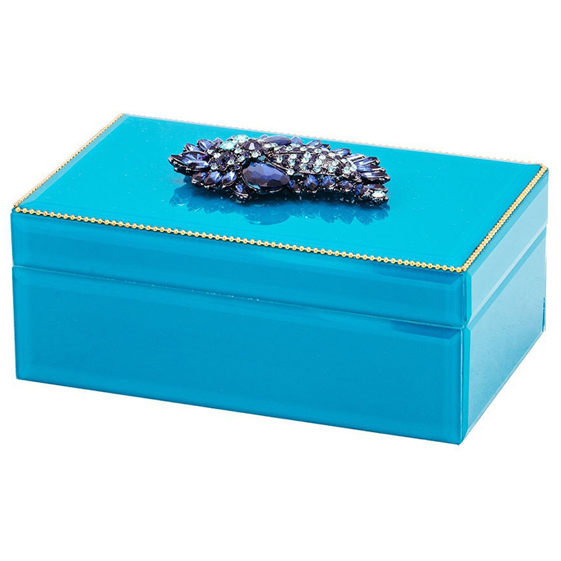 Шкатулка Talia Box turquoise Бирюзовый Синий Шкатулка Talia Box turquoise Бирюзовый Синий в Барнауле | Loft Concept