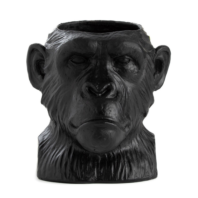 Ваза Black Monkey Черный матовый в Барнауле | Loft Concept 