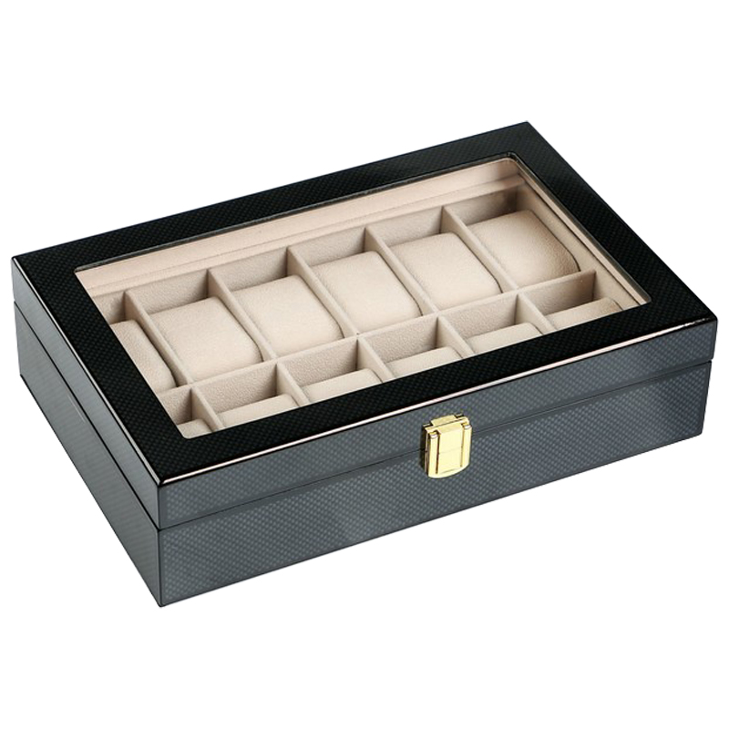 Шкатулка для часов Roland Watch Box Черный Бежевый Шкатулка для часов Roland Watch Box Черный Бежевый в Барнауле | Loft Concept