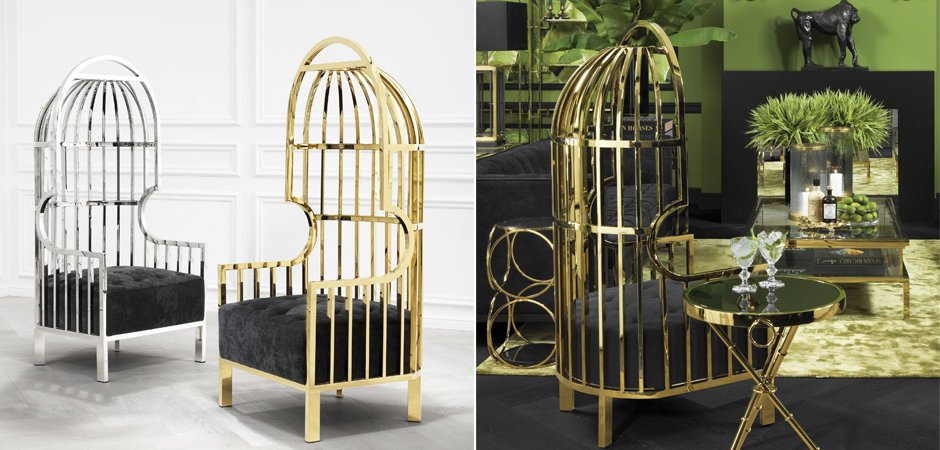 Кресло Eichholtz Chair Bora Bora Gold Кресло Eichholtz Chair Bora Bora Gold - Loft-Concept в Барнауле