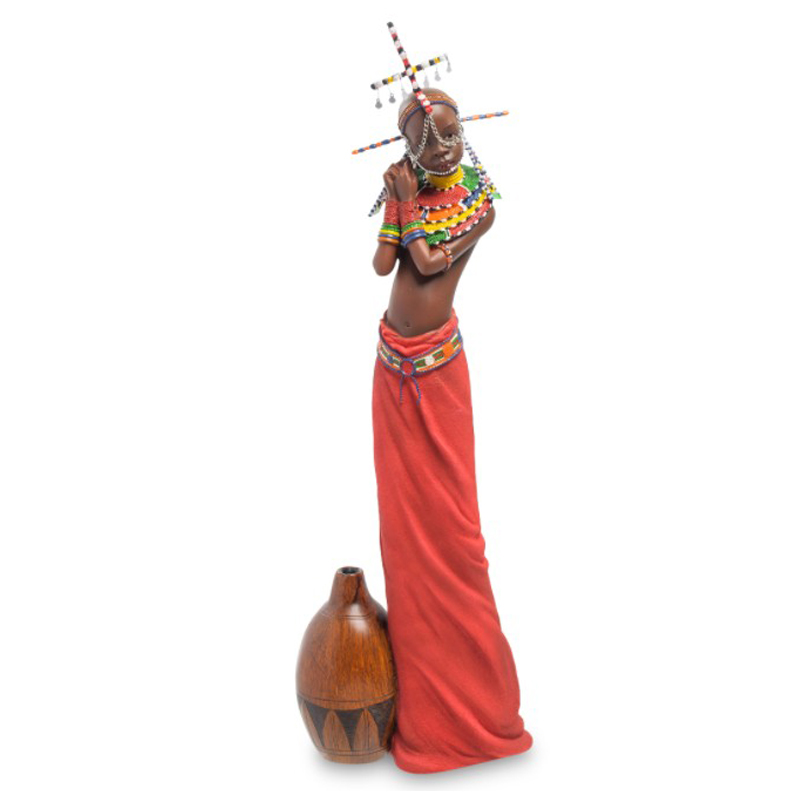 Статуэтка Tribe girl Masai Коричневый Мульти Статуэтка Tribe girl Masai Коричневый Мульти в Барнауле | Loft Concept