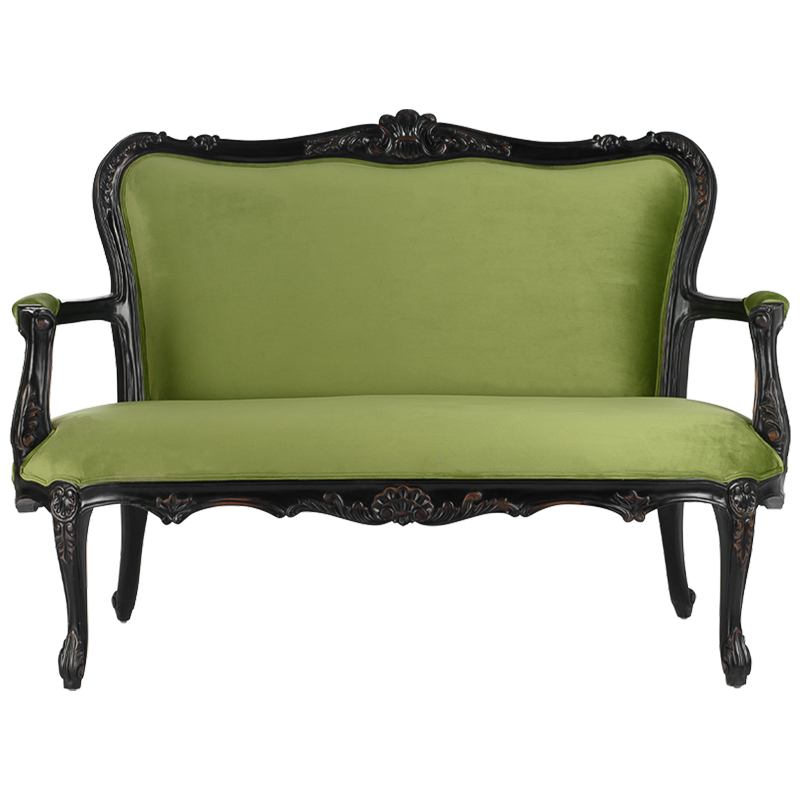 Диван French Provence Sofa Adrien Зеленый смок Черный Коричневый Диван French Provence Sofa Adrien Зеленый смок Черный Коричневый в Барнауле | Loft Concept