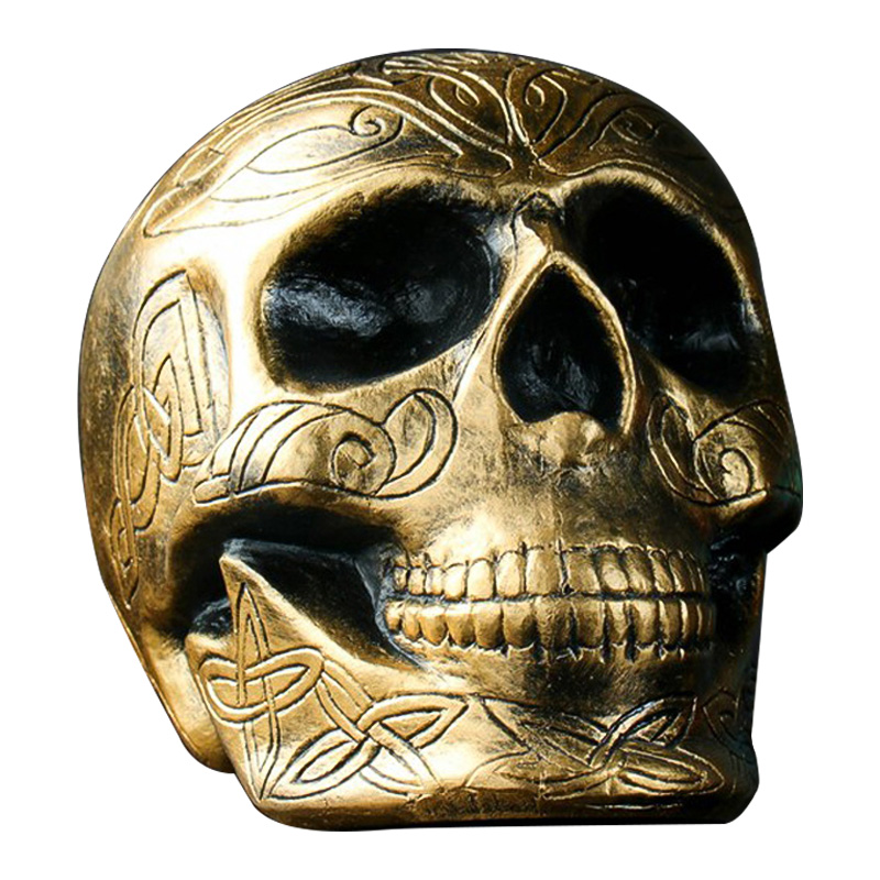 Статуэтка Golden Skull with Pattern Золотой Статуэтка Golden Skull with Pattern Золотой в Барнауле | Loft Concept