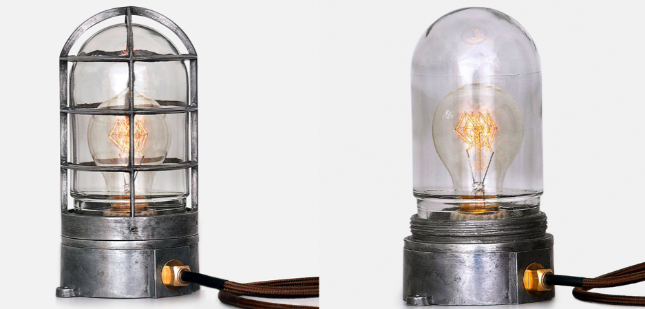 Настольная лампа Steampunk Cage Glass Edison Table lamp Настольная лампа Steampunk Cage Glass Edison Table lamp - Loft-Concept в Барнауле