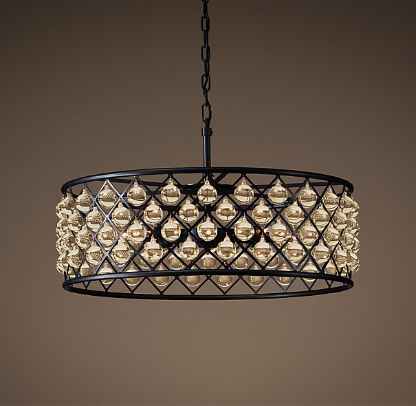 Люстра RH Spencer Hoop Chandelier 60 Черный Люстра RH Spencer Hoop Chandelier 60 Черный в Барнауле | Loft Concept