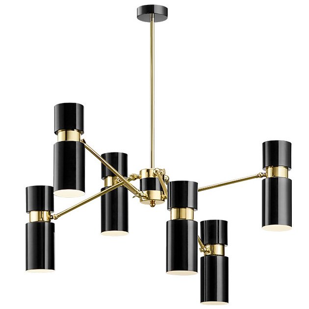 Люстра EDGAR chandelier Черный Латунь Люстра EDGAR chandelier Черный Латунь в Барнауле | Loft Concept