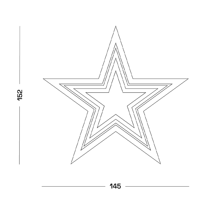 Дизайнерский ковер в виде звезды Poltronova Tappeto Stellina  Navy Blue Grey Rug в Барнауле