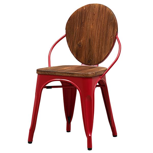 Стул Tolix chair Wooden Red Дуб темный Красный (Red) Стул Tolix chair Wooden Red Дуб темный Красный (Red) в Барнауле | Loft Concept