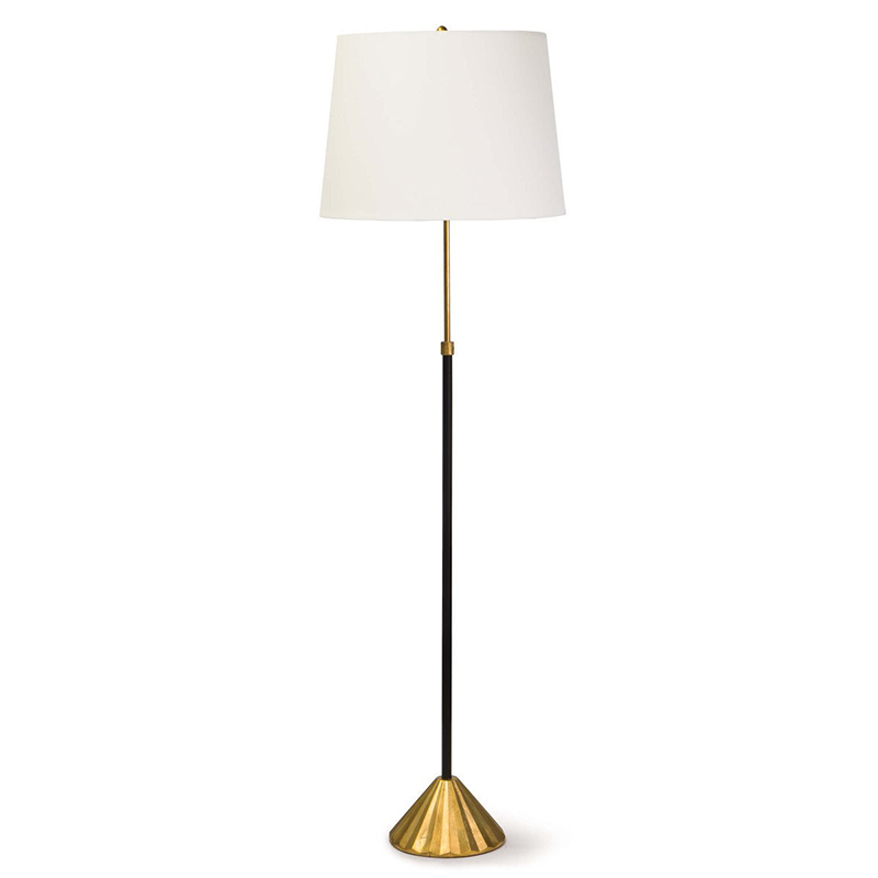 Торшер Arleta Floor lamp Белый Черный Золотой Торшер Arleta Floor lamp Белый Черный Золотой в Барнауле | Loft Concept