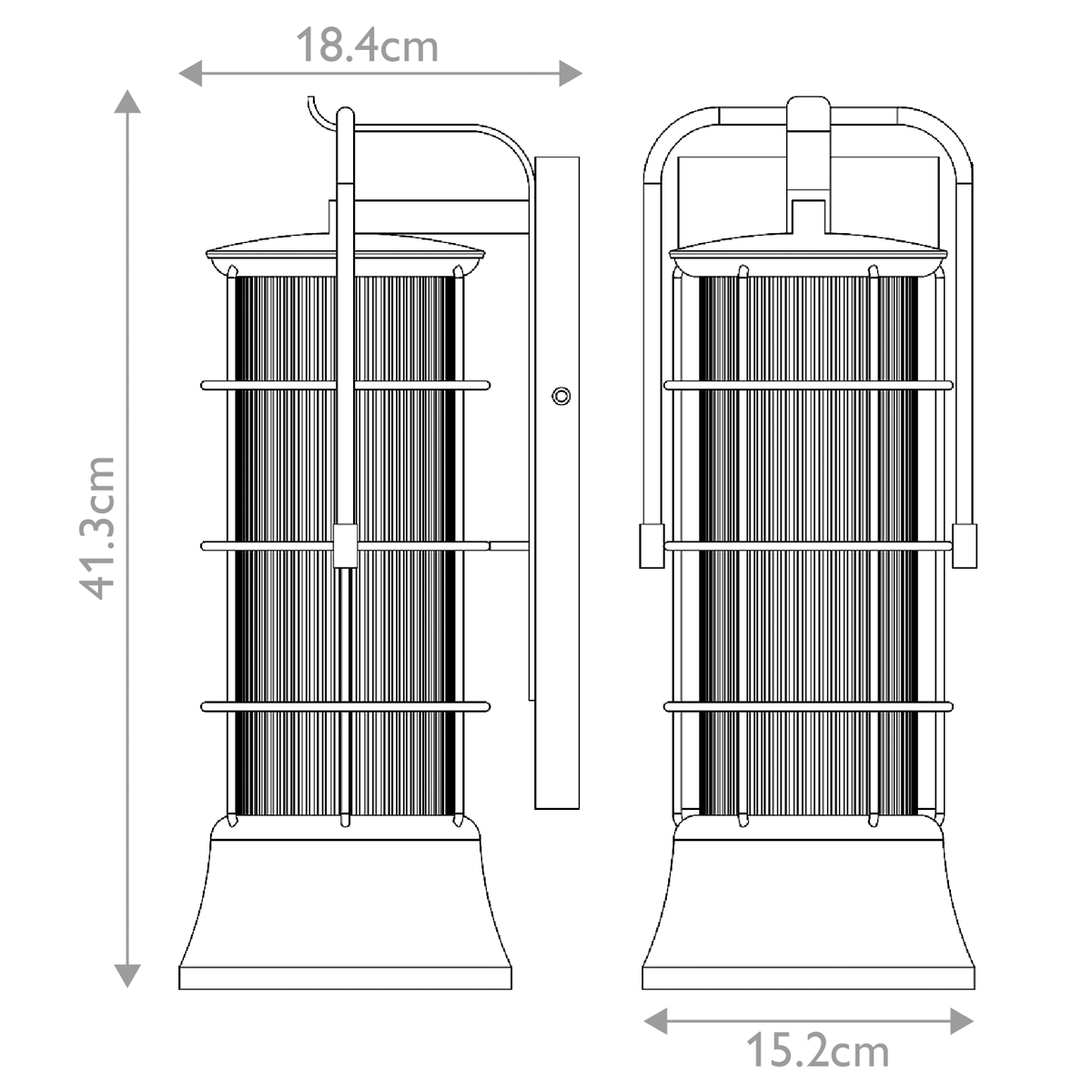Настенный фонарь цилиндрической формы с рифленым стеклом в золотом каркасе на черном прямоугольном основании Eurofase в Барнауле