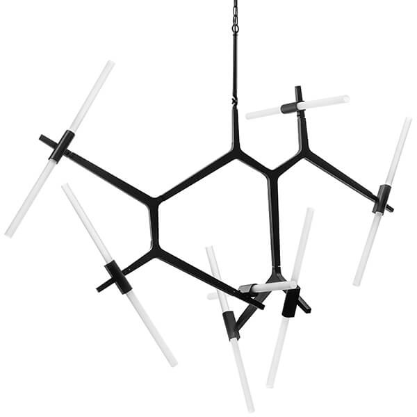 Люстра Агнес Chandelier Black 14 Белый Черный Люстра Агнес Chandelier Black 14 Белый Черный в Барнауле | Loft Concept