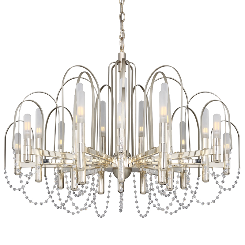 Люстра Perrine Chandelier 93 Золотой Шампань Прозрачный Белый в Барнауле | Loft Concept 