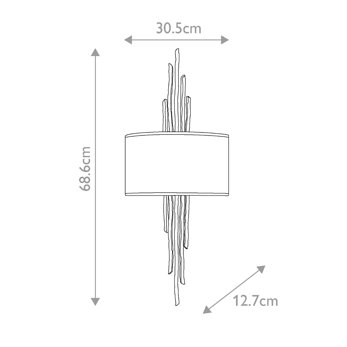 Бра с белым абажуром и элементами в виде натуральных веток Hinkley в Барнауле