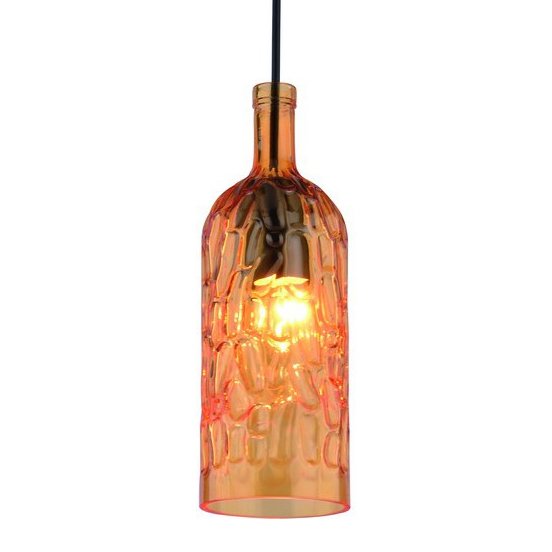 Подвесной светильник Geometry Glass Amber Bottle Pendant Янтарь (Amber) Подвесной светильник Geometry Glass Amber Bottle Pendant Янтарь (Amber) в Барнауле | Loft Concept