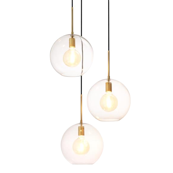 Люстра Chandelier Tango 3 light Латунь Античная полированная Темная бронза Прозрачное Стекло Люстра Chandelier Tango 3 light Латунь Античная полированная Темная бронза Прозрачное Стекло в Барнауле | Loft Concept