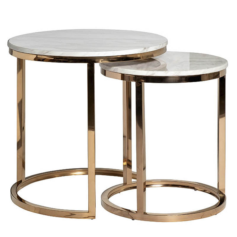 Комплект приставных столов Hewdonald Side Tables Глянцевое золото Комплект приставных столов Hewdonald Side Tables Глянцевое золото в Барнауле | Loft Concept