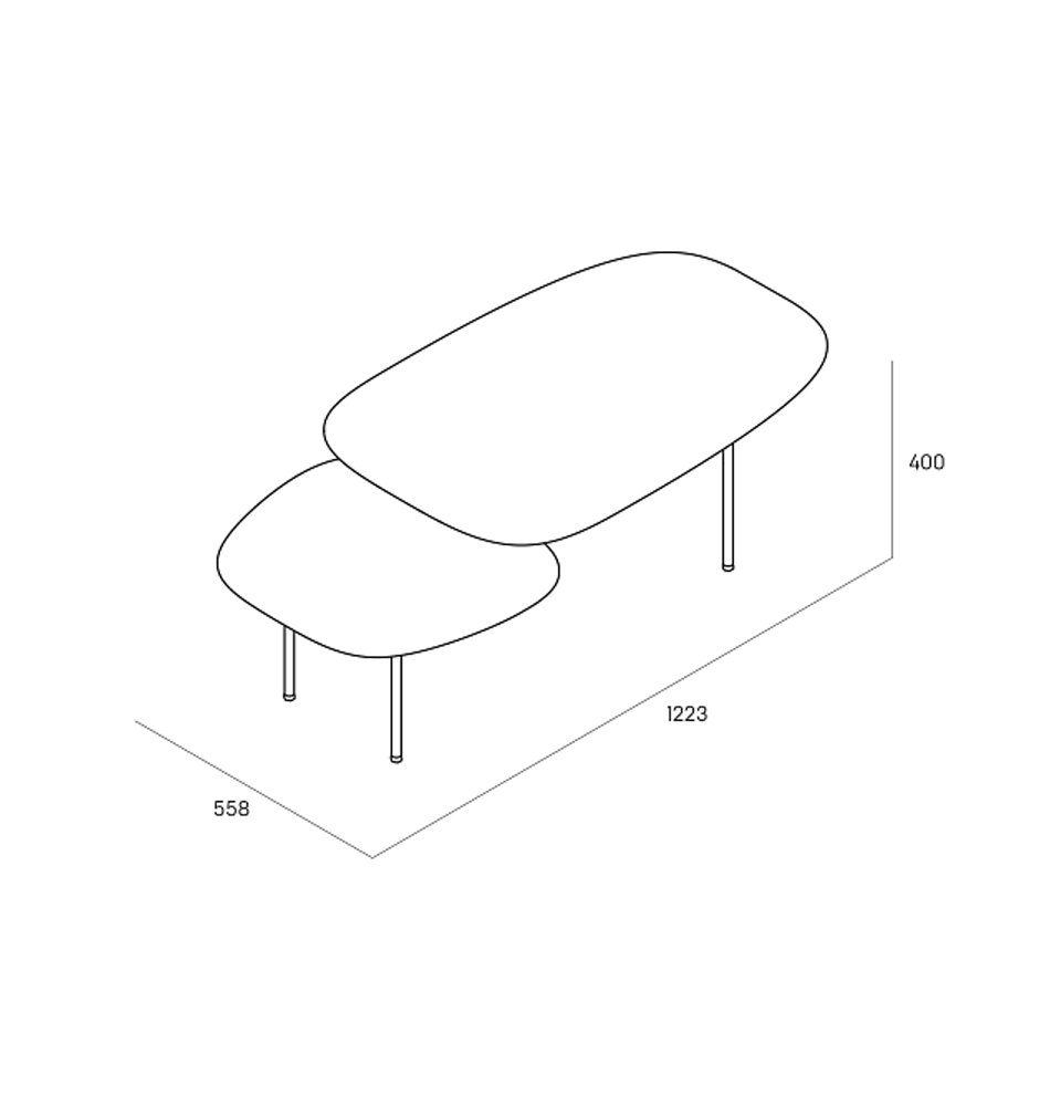 Step журнальный столик из натурального дуба и металла в Барнауле
