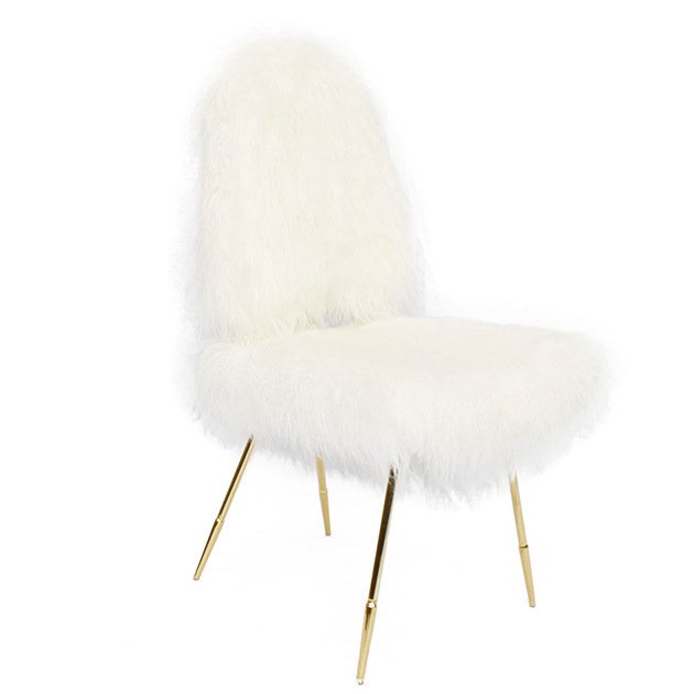 Стул Maxime Lounge Chair Белый Глянцевое золото Стул Maxime Lounge Chair Белый Глянцевое золото в Барнауле | Loft Concept