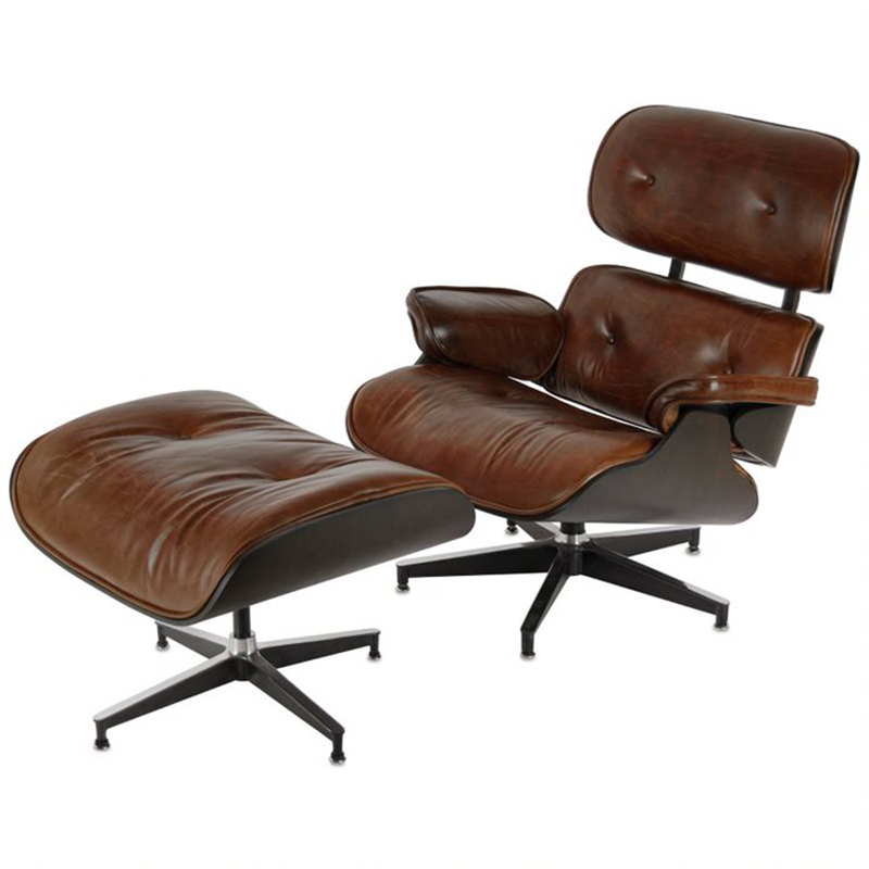 Кресло Eames Lounge Chair & Ottoman brown Коричневый Кресло Eames Lounge Chair & Ottoman brown Коричневый в Барнауле | Loft Concept