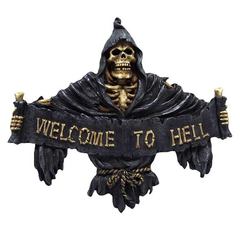 Аксессуар на стену Welcome To Hell Черный Золотой Аксессуар на стену Welcome To Hell Черный Золотой в Барнауле | Loft Concept