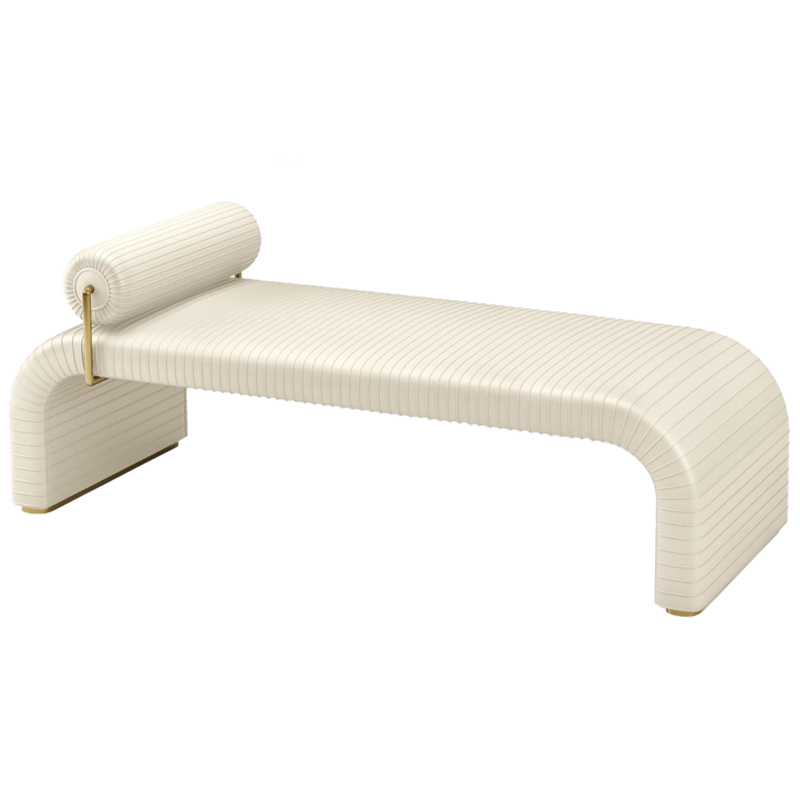 Кушетка California Milk Leather ivory ( слоновая кость ) Кушетка California Milk Leather ivory ( слоновая кость ) в Барнауле | Loft Concept