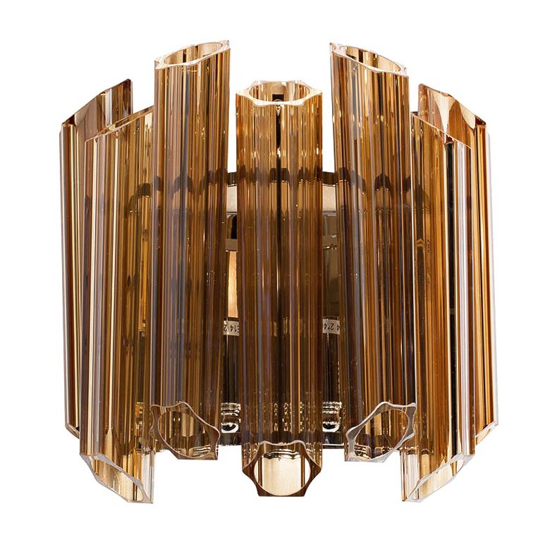 Бра Hexagon tube Bra Amber Хром Янтарь (Amber) Бра Hexagon tube Bra Amber Хром Янтарь (Amber) в Барнауле | Loft Concept