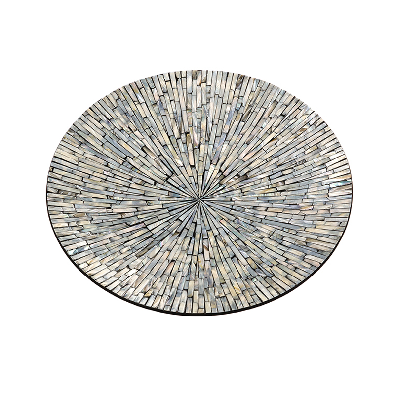 Поднос Nacre Tray Silver Черный Серебряный Поднос Nacre Tray Silver Черный Серебряный в Барнауле | Loft Concept