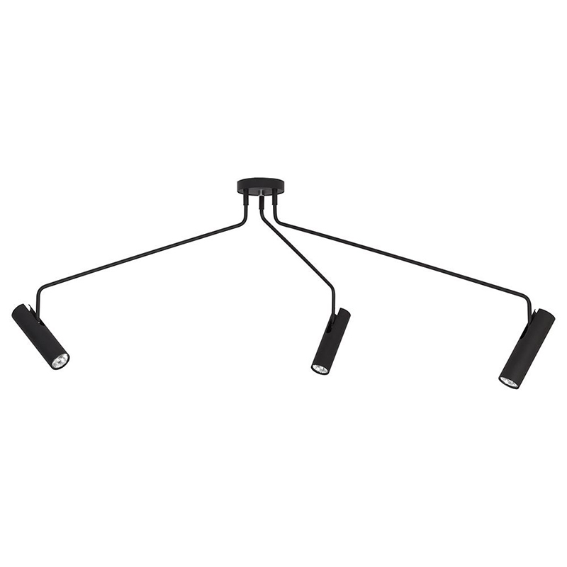 Потолочный светильник Tibo Branches Trumpet Tube black 3 Черный Потолочный светильник Tibo Branches Trumpet Tube black 3 Черный в Барнауле | Loft Concept