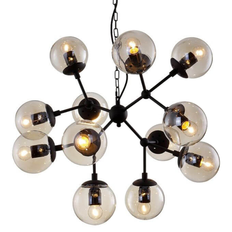 Люстра Modo Chandelier 12 Globes Дымчатый (Smoke) Люстра Modo Chandelier 12 Globes Дымчатый (Smoke) в Барнауле | Loft Concept