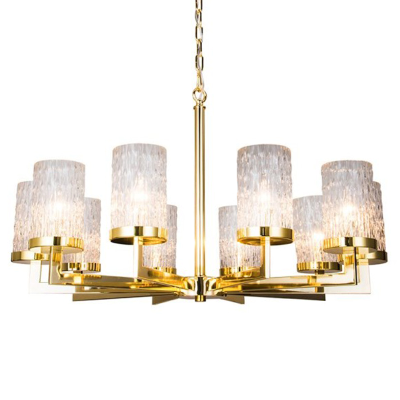 Люстра Estebe Glass Gold Chandelier 10 Прозрачный Золотой Люстра Estebe Glass Gold Chandelier 10 Прозрачный Золотой в Барнауле | Loft Concept