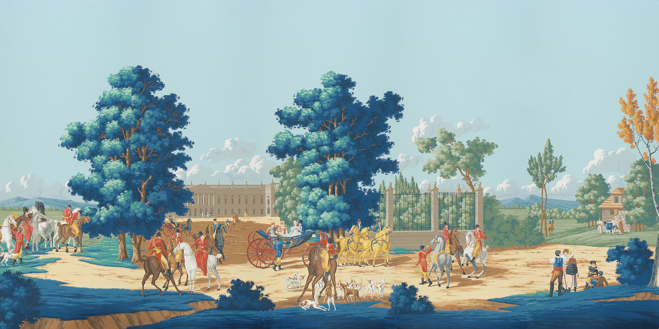 Обои ручная роспись La Chasse de Compiegne Jacquemart Обои ручная роспись La Chasse de Compiegne Jacquemart - постер Loft-Concept в Барнауле