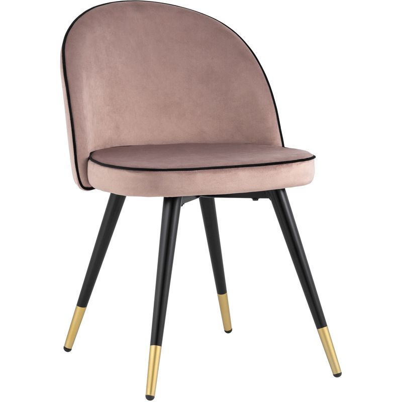 Стул Cooper Chair LUX Пепельно-Розовый Велюр Розовый пастельный Черный Стул Cooper Chair LUX Пепельно-Розовый Велюр Розовый пастельный Черный в Барнауле | Loft Concept
