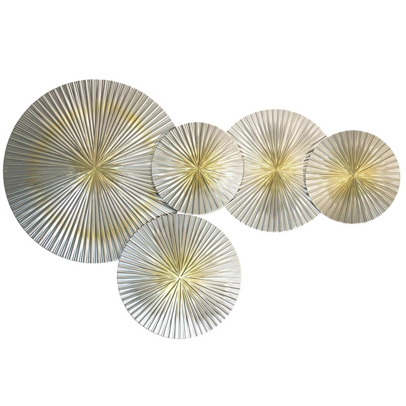 Арт-объект Apollo Gold and Silver Wall Plaque Disc 5 Серебряный Золотой Арт-объект Apollo Gold and Silver Wall Plaque Disc 5 Серебряный Золотой в Барнауле | Loft Concept
