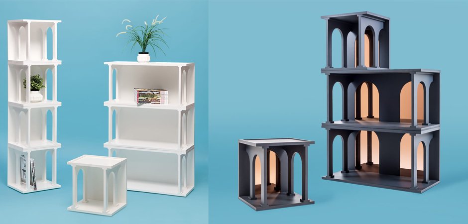 Полка Seletti Renaissance Double Anthracite Полка Seletti Renaissance Double Anthracite - Loft-Concept в Барнауле
